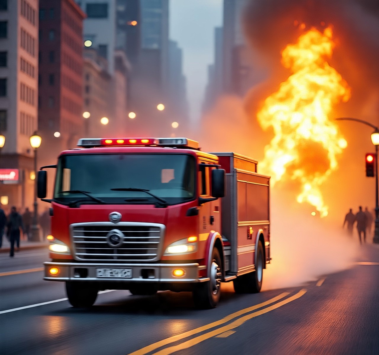 Fire Truck Rescue Driving